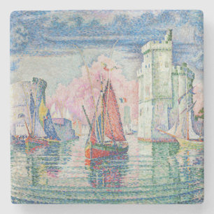 Paul Signac - Entrance of La Rochelle Harbour Stone Coaster