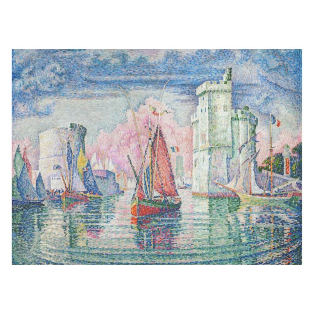 Paul Signac - Entrance of La Rochelle Harbour Tablecloth (Front (Horizontal))