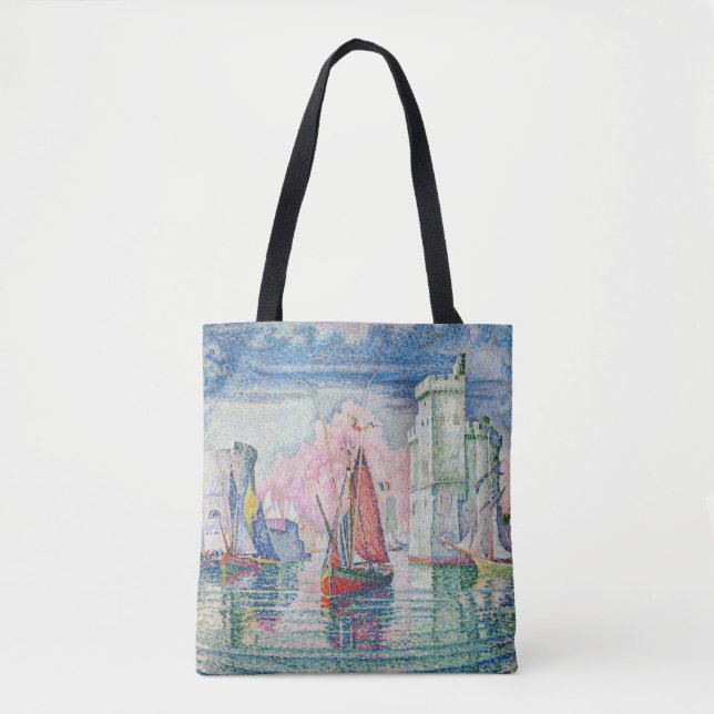Paul Signac - Entrance of La Rochelle Harbour Tote Bag (Front)