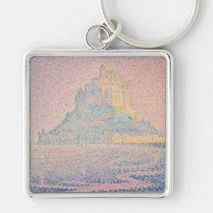 Paul Signac - Mont Saint Michel, Fog and Sun Key Ring