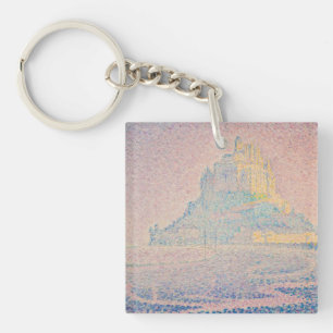 Paul Signac - Mont Saint Michel, Fog and Sun Key Ring