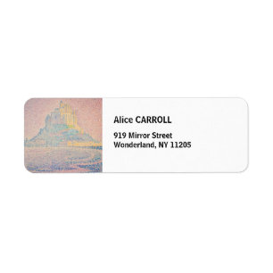 Paul Signac - Mont Saint Michel, Fog and Sun Return Address Label