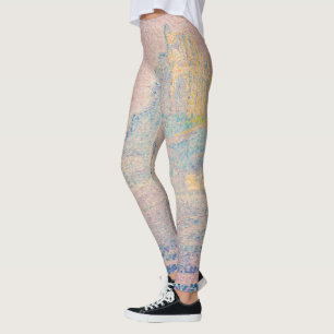 Paul Signac - Mount Saint Michel Fog and Sun Leggings