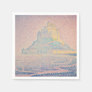 Paul Signac - Mount Saint Michel Fog and Sun Napkin