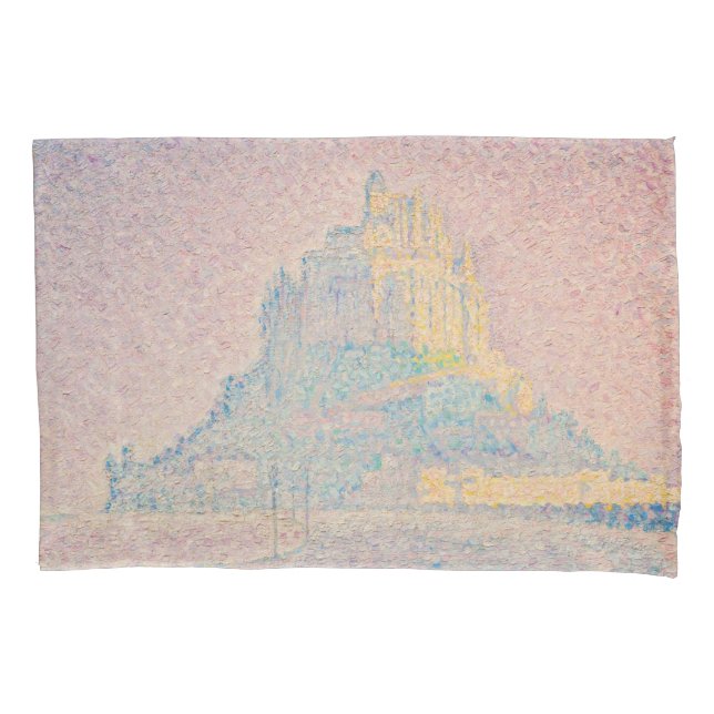 Paul Signac - Mount Saint Michel Fog and Sun Pillowcase (Front)