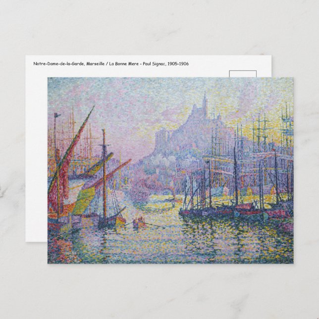 Paul Signac - Notre-Dame-de-la-Garde, Marseille Postcard (Front/Back)