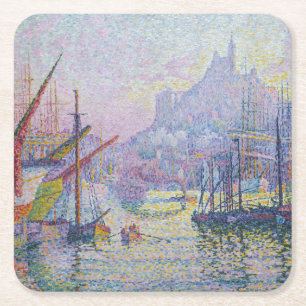 Paul Signac - Notre-Dame-de-la-Garde, Marseille Square Paper Coaster