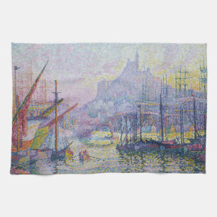Paul Signac - Notre-Dame-de-la-Garde, Marseille Tea Towel