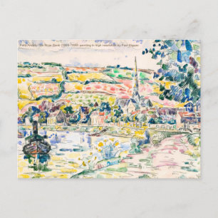 Paul Signac-Petit Andely-The River Bank 1920-1929  Postcard