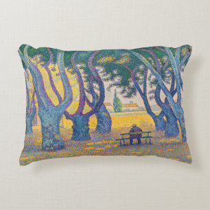 Paul Signac - Place des Lices, Saint-Tropez Decorative Cushion