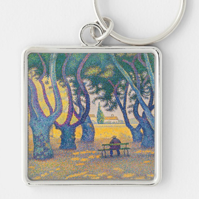 Paul Signac - Place des Lices, Saint-Tropez Key Ring (Front)