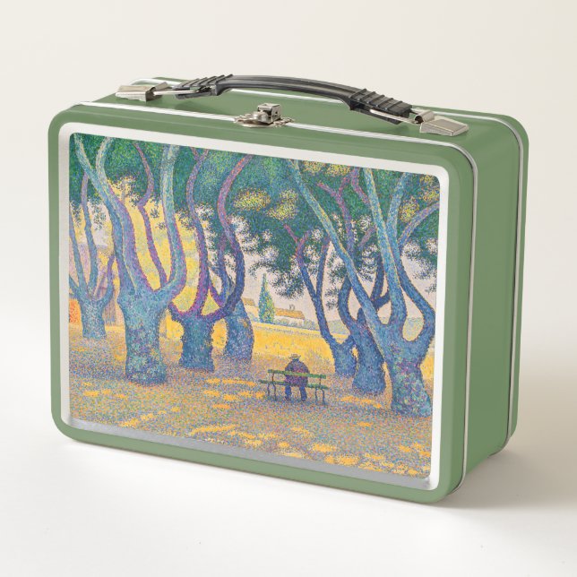 Paul Signac - Place des Lices, Saint-Tropez Metal Lunch Box (Front)