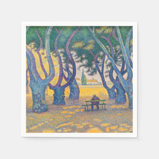 Paul Signac - Place des Lices, Saint-Tropez Napkin (Front)