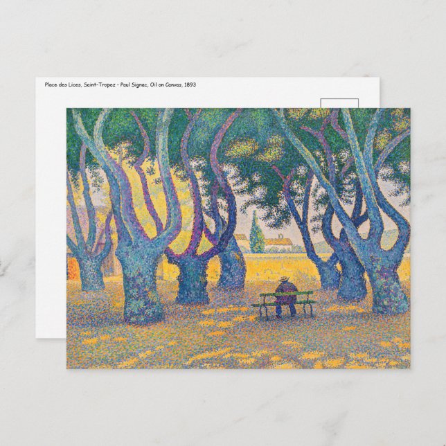Paul Signac - Place des Lices, Saint-Tropez Postcard (Front/Back)
