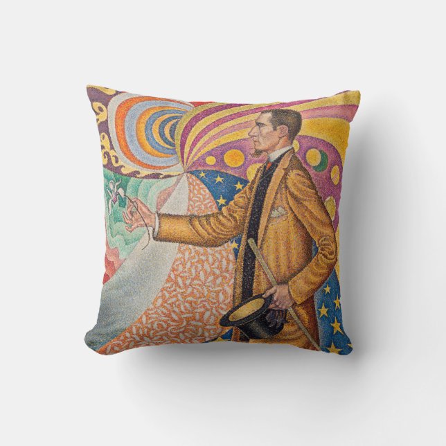 Paul Signac - Portrait of M Felix Feneon, Opus 217 Cushion (Front)