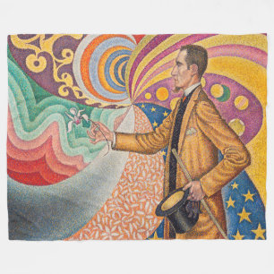 Paul Signac - Portrait of M Felix Feneon, Opus 217 Fleece Blanket