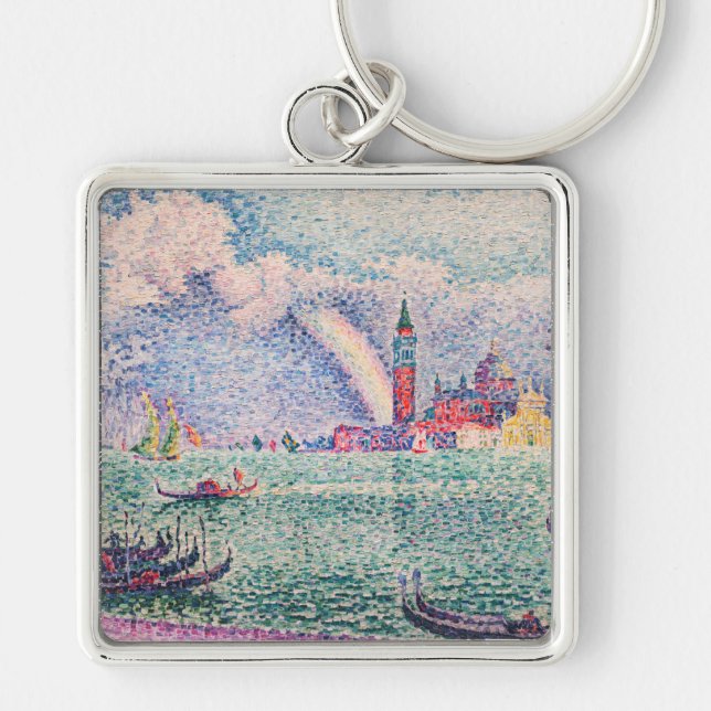Paul Signac - Rainbow, Venice Key Ring (Front)
