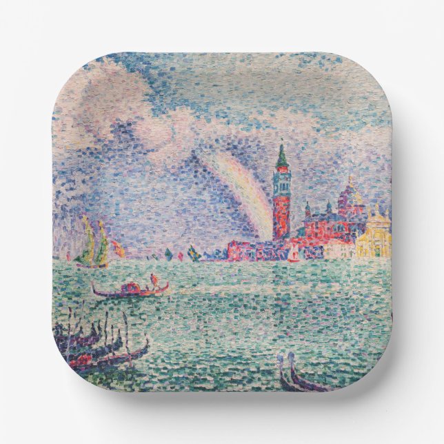 Paul Signac - Rainbow, Venice Paper Plate (Front)