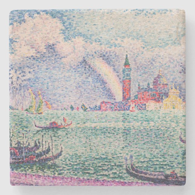 Paul Signac - Rainbow, Venice Stone Coaster (Front)