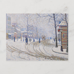 Paul Signac - Snow, Boulevard de Clichy, Paris Postcard