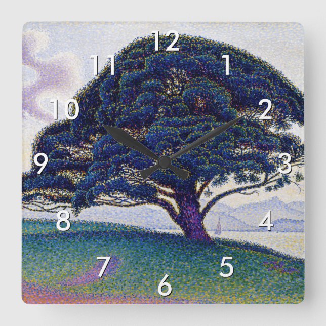 Paul Signac - The Bonaventure Pine Square Wall Clock (Front)