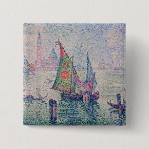 Paul Signac - The Green Sail 15 Cm Square Badge