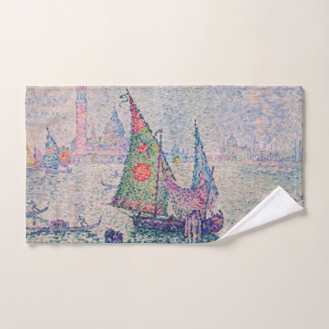 Paul Signac - The Green Sail Bath Towel Set (Hand Towel)