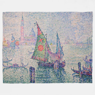 Paul Signac - The Green Sail Fleece Blanket