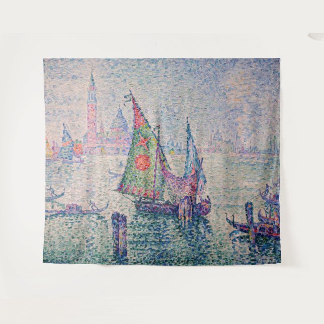Paul Signac - The Green Sail Tapestry (Front (Horizontal))