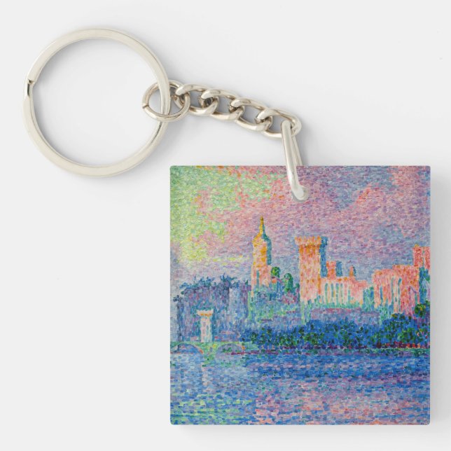 Paul Signac - The Papal Palace, Avignon Key Ring (Front)