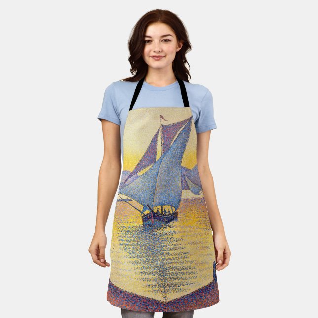 Paul Signac - The Port at Sunset, Opus 236 Apron (Worn)