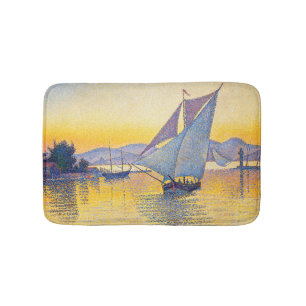 Paul Signac - The Port at Sunset, Opus 236 Bath Mat