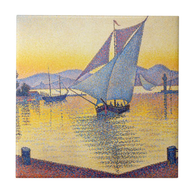 Paul Signac - The Port at Sunset, Opus 236 Ceramic Tile (Front)