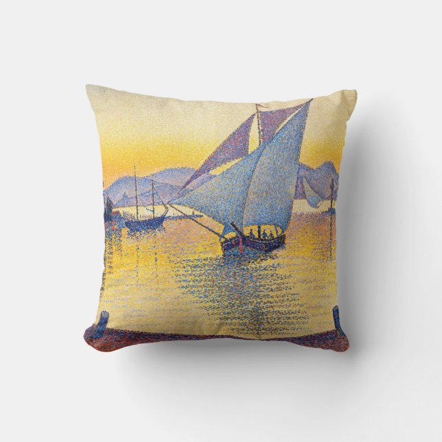 Paul Signac - The Port at Sunset, Opus 236 Cushion (Front)