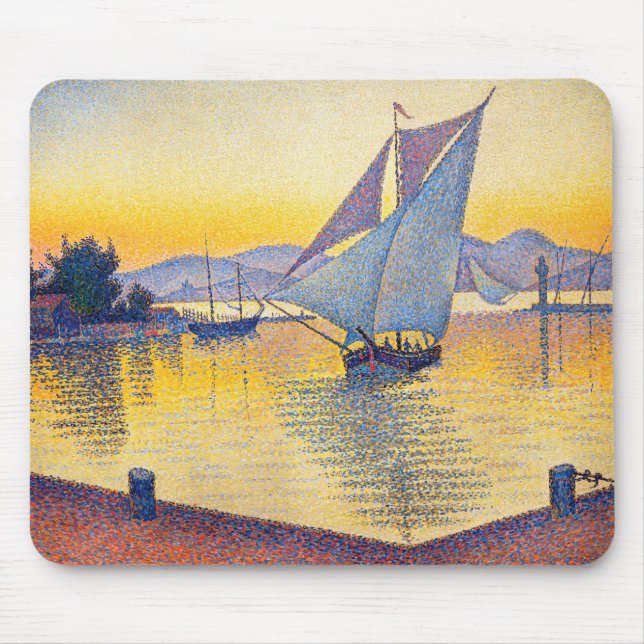 Paul Signac - The Port at Sunset, Opus 236 Mouse Pad (Front)