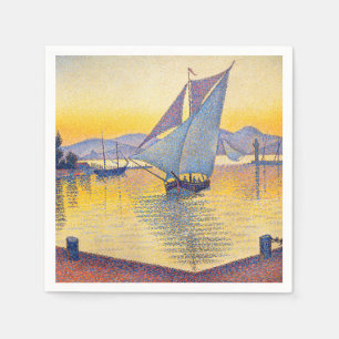 Paul Signac - The Port at Sunset, Opus 236 Napkin