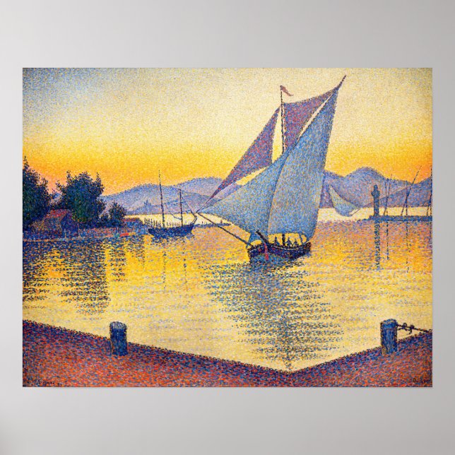 Paul Signac - The Port at Sunset, Opus 236 Poster (Front)