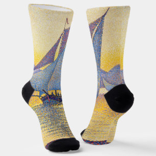 Paul Signac - The Port at Sunset, Opus 236 Socks