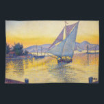 Paul Signac - The Port at Sunset, Opus 236 Tea Towel<br><div class="desc">The Port at Sunset,  Opus 236 (Saint-Tropez) / Le Port au soleil couchant,  Opus 236 (Saint-Tropez) - Paul Signac,  Oil on Canvas,  1892</div>