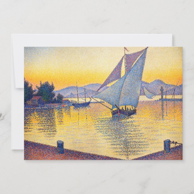 Paul Signac - The Port at Sunset, Opus 236 Thank You Card (Front)