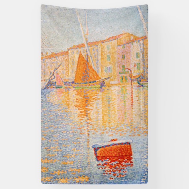 Paul Signac - The Red Buoy, Saint-Tropez Banner (Vertical)