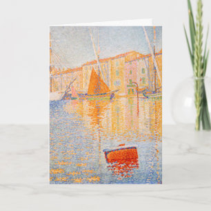 Paul Signac - The Red Buoy, Saint-Tropez Card
