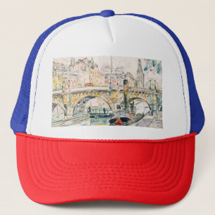 Paul Signac Tugboat at the Pont Neuf Paris Trucker Hat