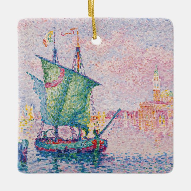 Paul Signac - Venice, The Pink Cloud Ceramic Ornament (Front)