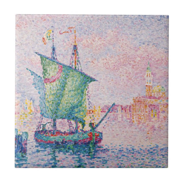 Paul Signac - Venice, The Pink Cloud Ceramic Tile (Front)