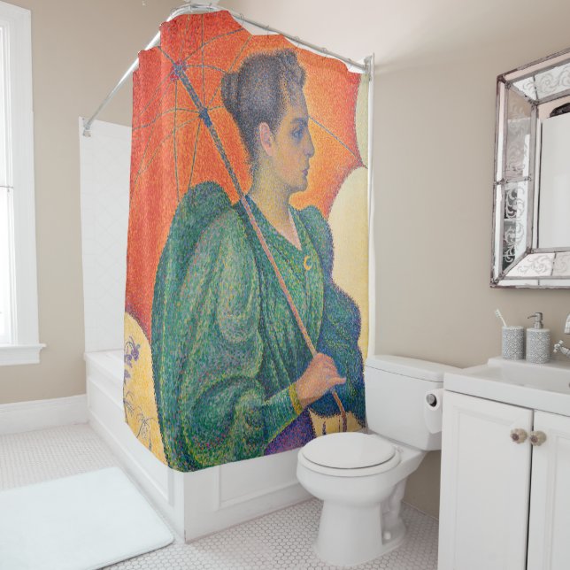 Paul Signac - Woman with a Parasol Shower Curtain (In Situ)