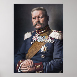Paul von Hindenburg 1914 Colourized Poster