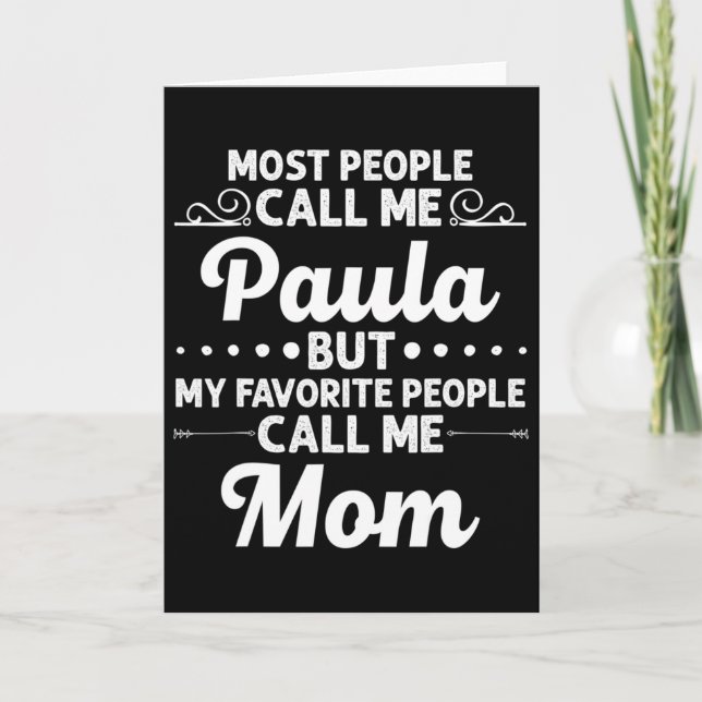 Paula Gift Name Funny Mother's Day Personalised Wo Card (Front)