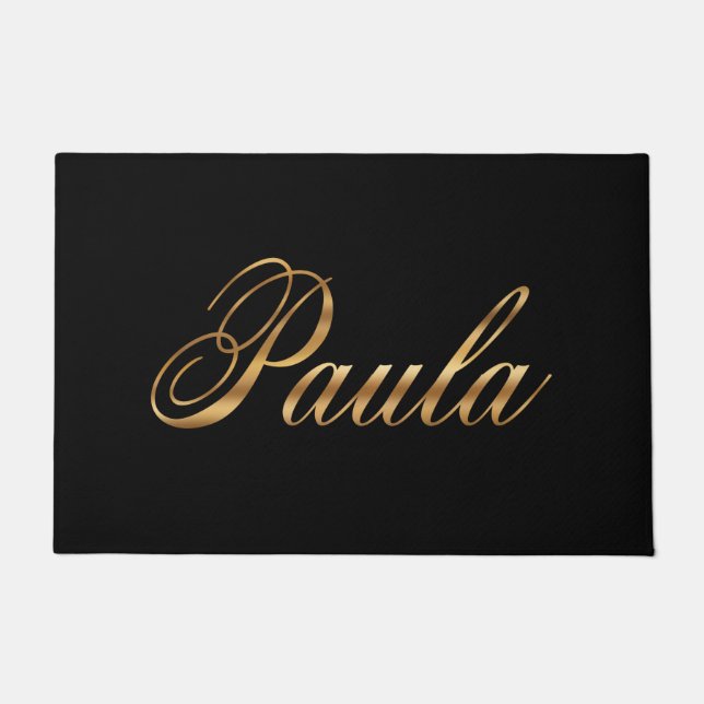Paula Gold Design Lettering Doormat (Front)