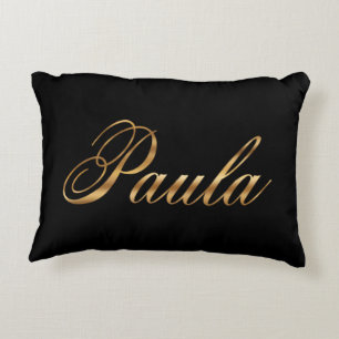 Paula gold Design Lettering Kissen Decorative Cushion